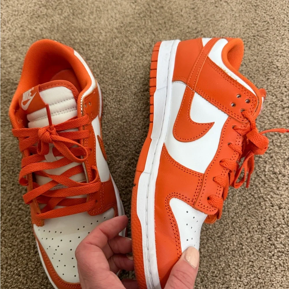 Nike White and Orange Low-Top Sneakers - Picture 6 of 6